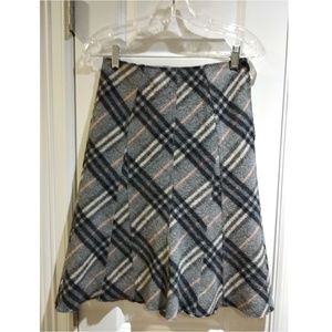 Vintage Burberry Paneled A-Line Skirt